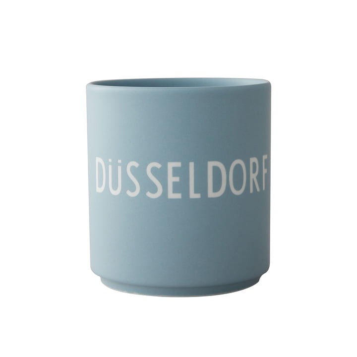 Design Letters - AJ Favourite Porzellan Becher, Düsseldorf / hellblau