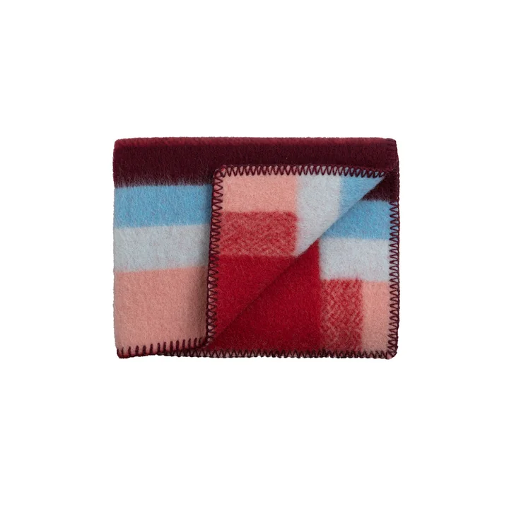 Mikkel Baby Wolldecke 100 x 67 cm, rot von Røros Tweed
