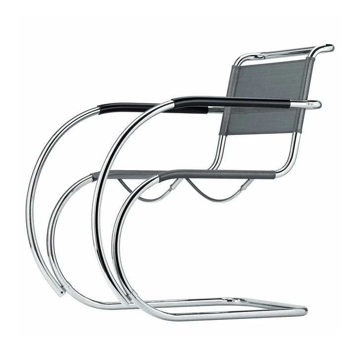 S 533 NF Armlehnstuhl, Chrom / Kunststoff-Netzgewebe schwarz von Thonet