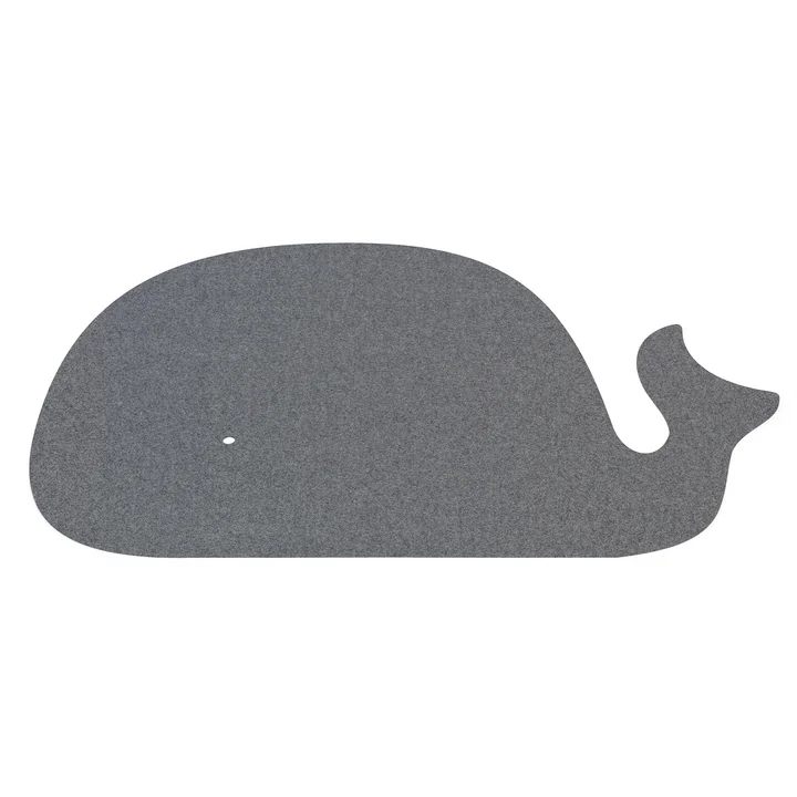 Kinder Teppich Wal, 82 x 120 cm, 5mm, Anthrazit 01 von HEY-SIGN