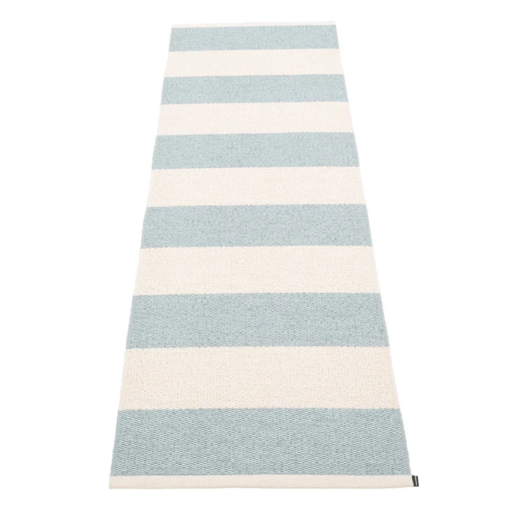 Bob Teppich, 70 x 225 cm, blue fog / vanilla von Pappelina