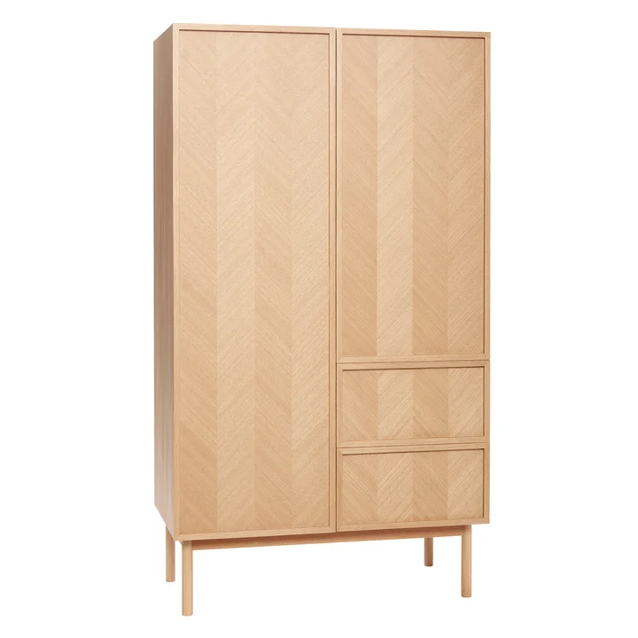 Hübsch Interior - Herringbone Kleiderschrank, Eiche, groß