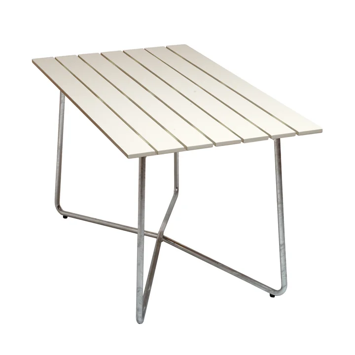 B25A 120 Gartenesstisch 120 x 70 cm, Eiche weiß lackiert von Grythyttan