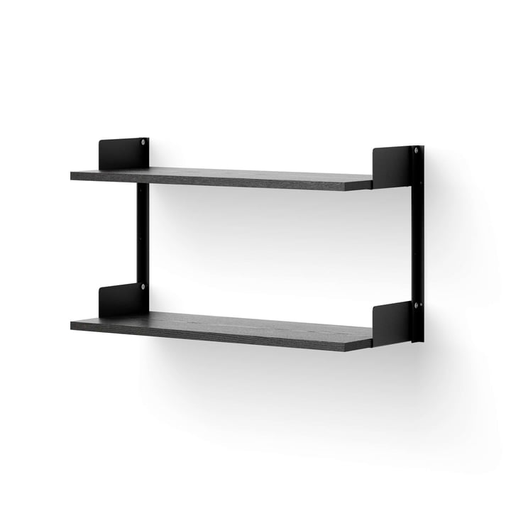 New Works - Wandregal 450, esche schwarz / schwarz