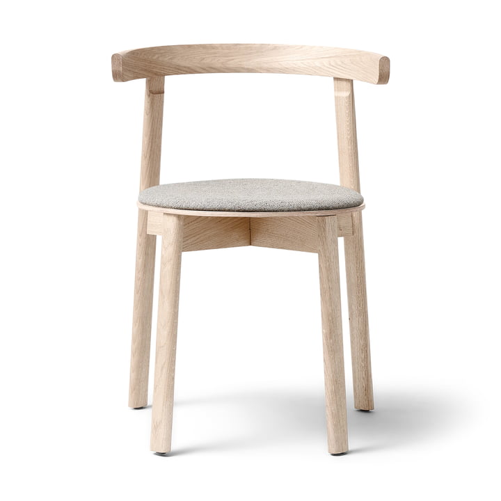Lunar Stuhl, Eiche weiß geölt / braun 0227 (Hallingdal 65) von Form & Refine