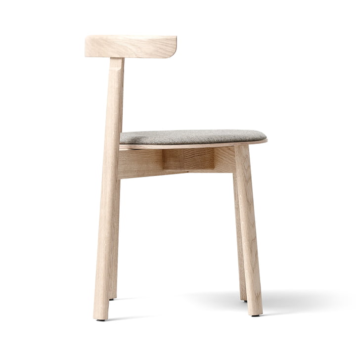 Lunar Stuhl, Eiche weiß geölt / braun 0227 (Hallingdal 65) von Form & Refine