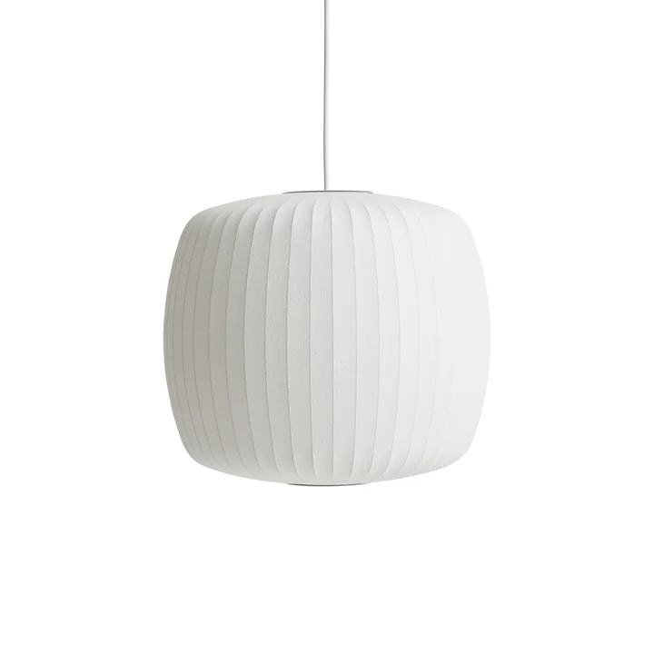 Nelson Roll Bubble Pendelleuchte M, off-white von HAY