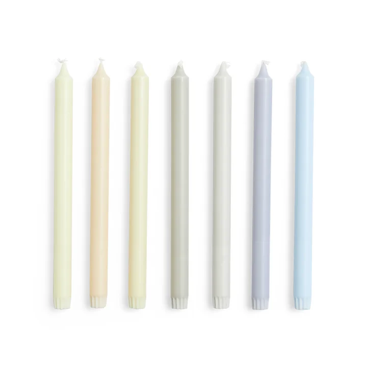 HAY - Gradient Stabkerzen H 30 cm, neutrals (7er Set)