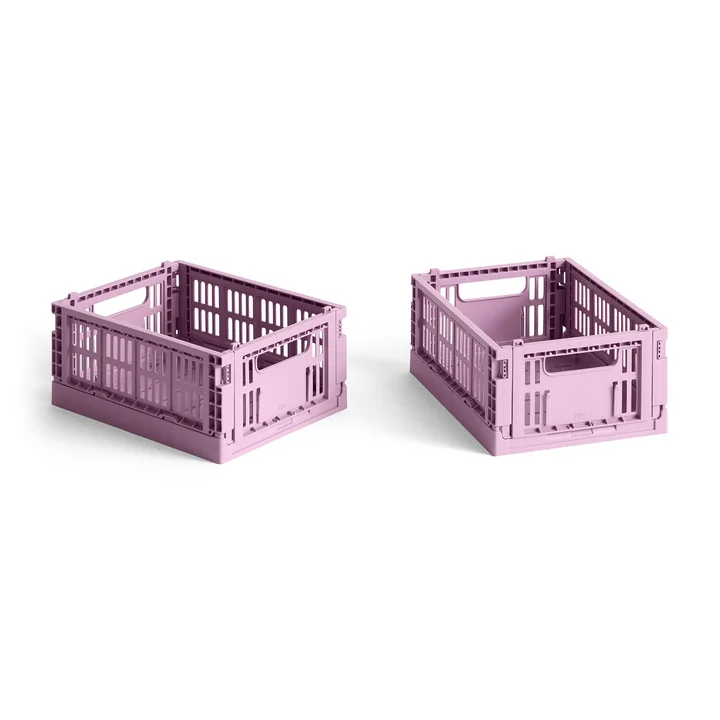 Colour Crate Korb Mini, 17 x 13 cm, dusty rose, recycled (2er-Set)