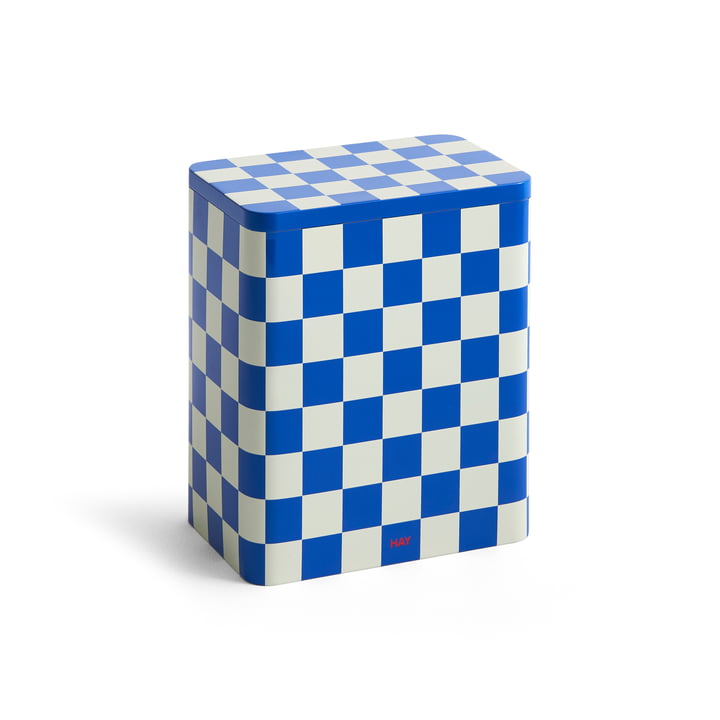 Tin Container L, blau / off-white von Hay