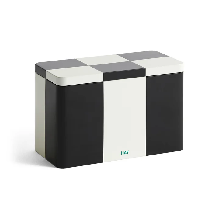 Tin Container M, schwarz / off-white von HAY