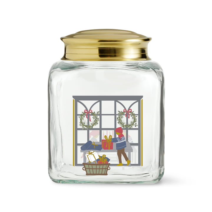 Holmegaard - Christmas Weihnachtsgebäckglas 2024, H 16 cm, multicolor
