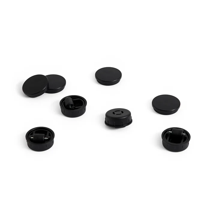 HAY - Facet Füße und Rollen für Container, schwarz (4er Set)