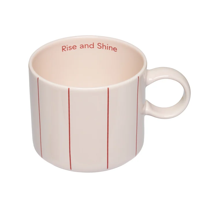 Pyjama Jumbobecher mit Henkel, 400 ml, rot von Design Letters