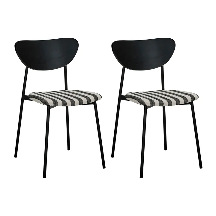 House Doctor - Must Stuhl 51,5 x 46 x 80 cm, schwarz / off-white