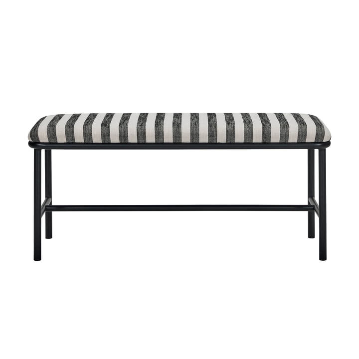 House Doctor - Toda Bank, 100 x 39 x 45 cm, schwarz/offwhite