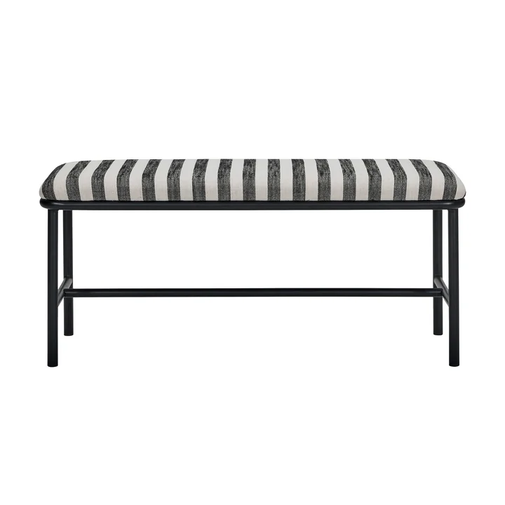 House Doctor - Toda Bank, 100 x 39 x 45 cm, schwarz/offwhite