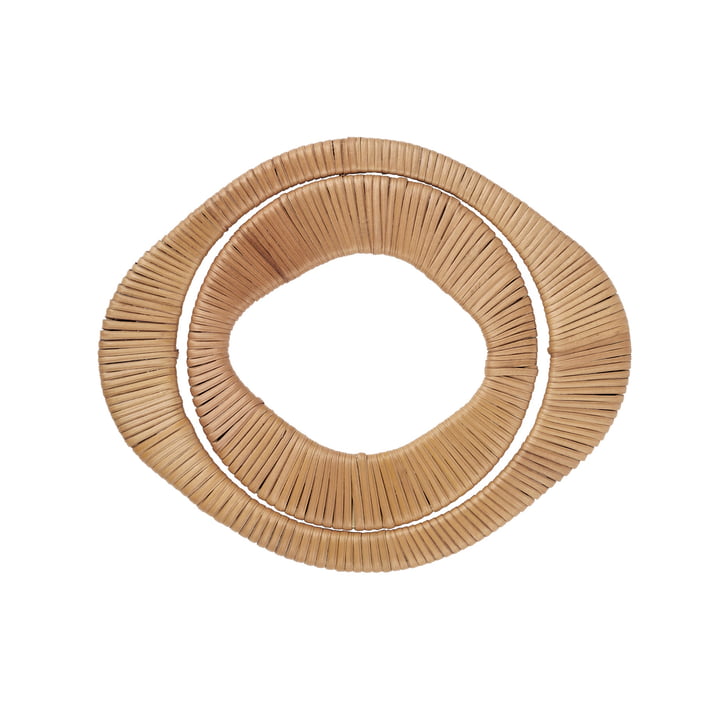 Tini Untersetzer, 21 x 17 cm, Rattan / Eisen von Broste Copenhagen