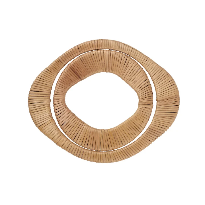 Tini Untersetzer, 21 x 17 cm, Rattan / Eisen von Broste Copenhagen