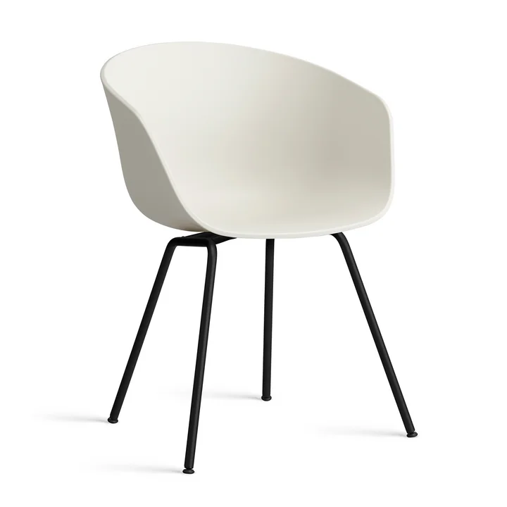 HAY - About A Chair AAC 26, Stahl schwarz / melange cream 2.0 