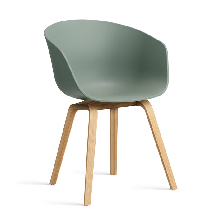 Hay - About A Chair AAC 22, Eiche lackiert / fall green 2.0 