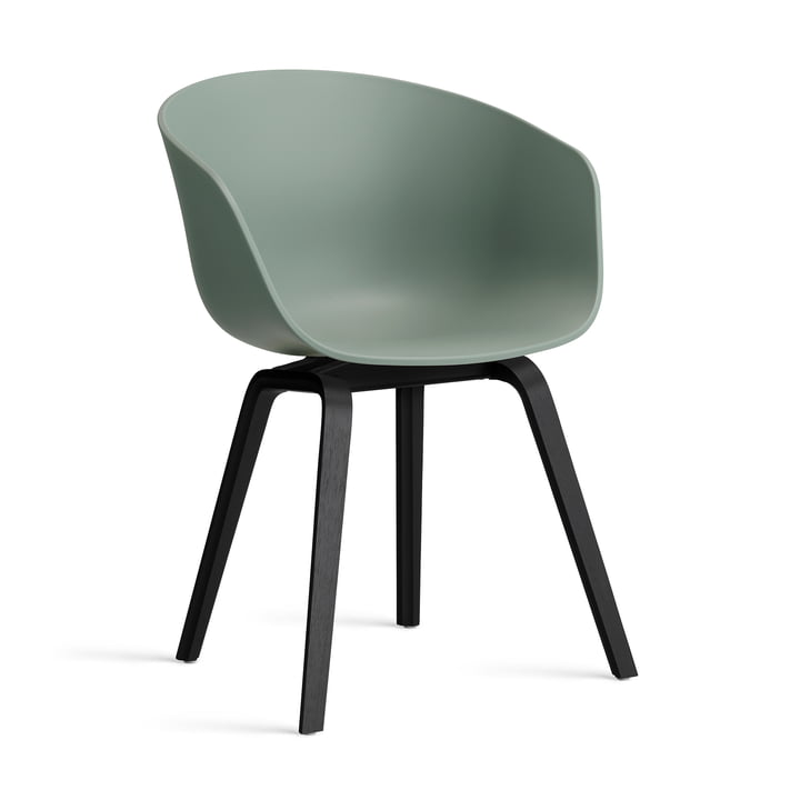 Hay - About A Chair AAC 22, Eiche schwarz lackiert / fall green 2.0 