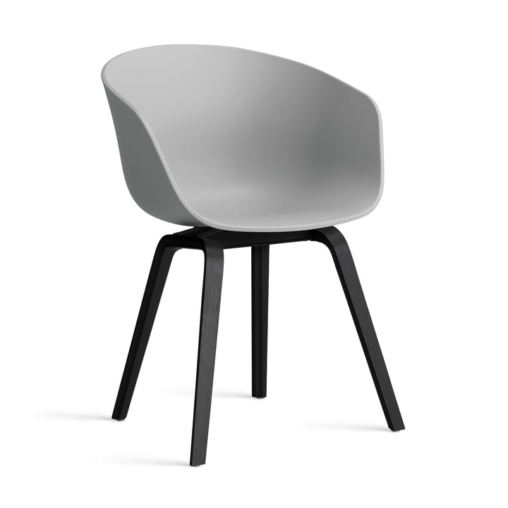 Hay - About A Chair AAC 22, Eiche schwarz lackiert / concrete grey 2.0 