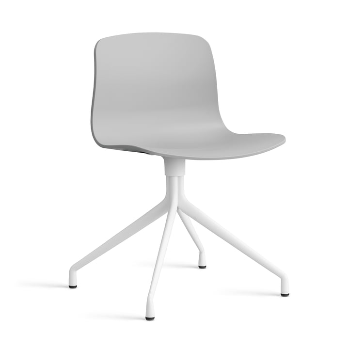 Hay - About A Chair AAC 10, Aluminium weiß / concrete grey 2.0 