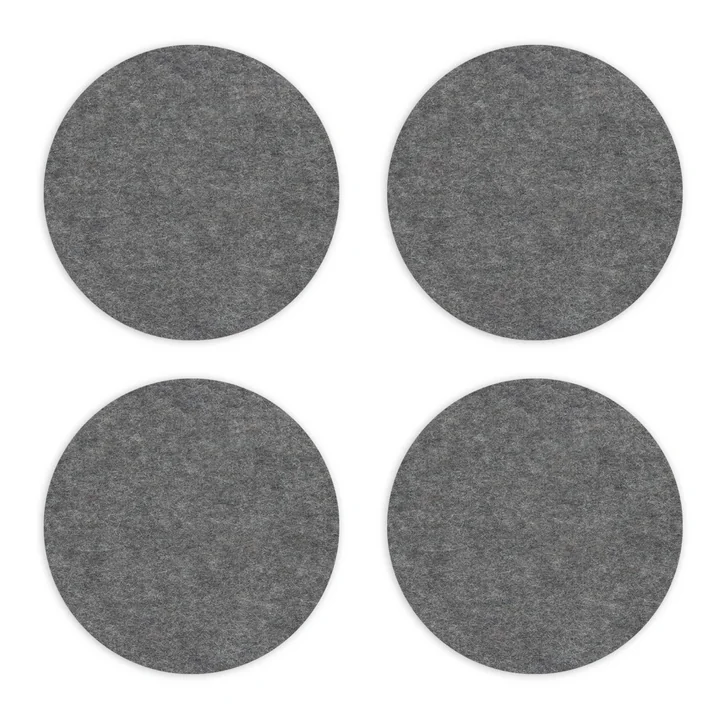 Hey Sign - Untersetzer rund, 5 mm, Ø 12 cm, anthrazit (4er-Set)