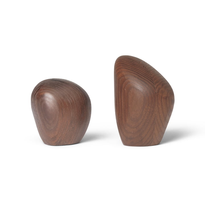 Ferm Living - Cairn Salz- und Pfefferstreuer, dunkelbraun (2er-Set)