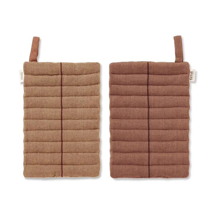 Ferm Living - Ito Topflappen, hazel (2er-Set)
