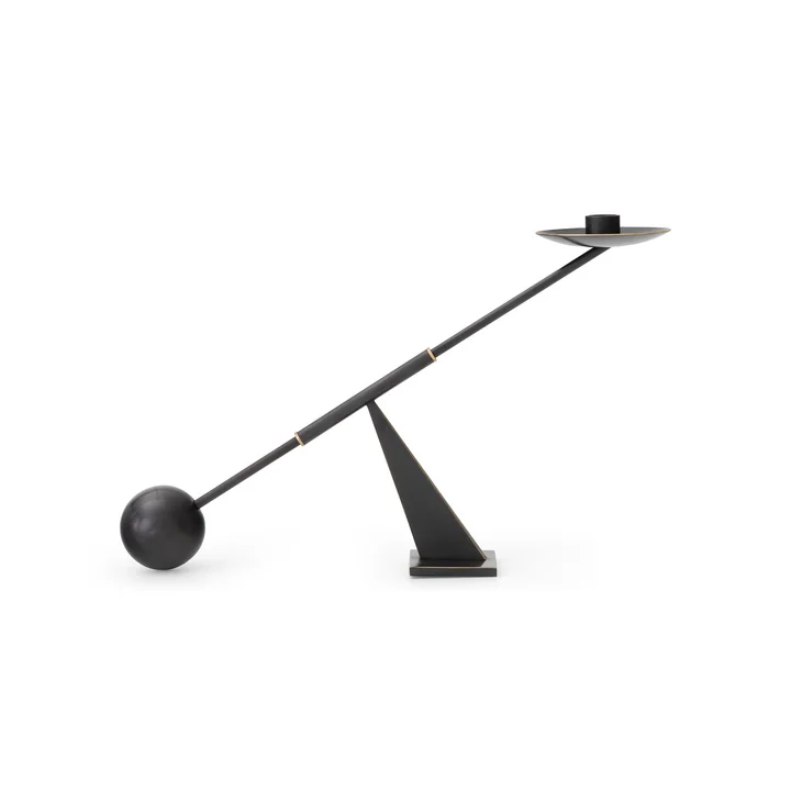 Audo - Interconnect Kerzenständer, H 25,5 x L 42,5 cm, Messing bronziert