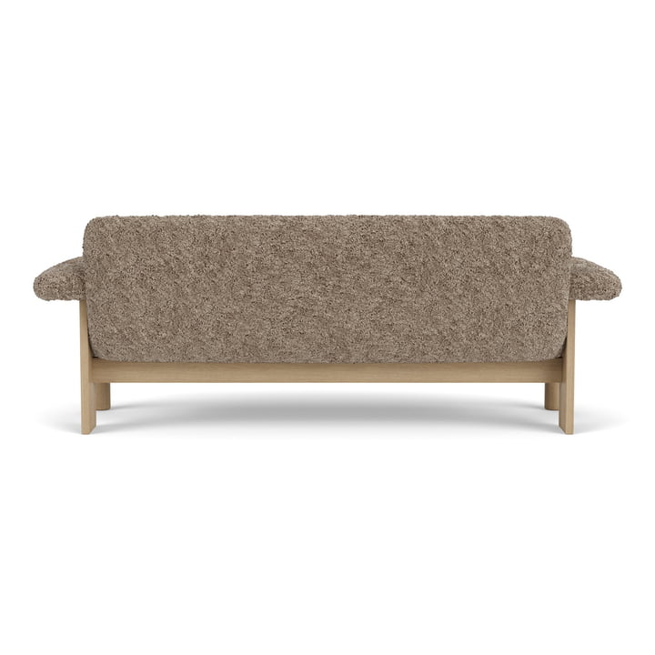 Brasilia 2-Sitzer Sofa, Eiche natur / Schaffell Sahara braun von Audo