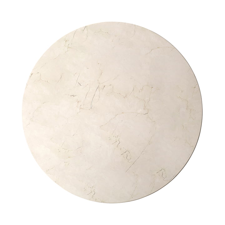 Audo - Tischplatte für Androgyne Beistelltisch, Ø 65 cm, Marmor rosa