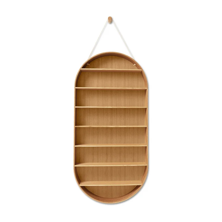 Ferm Living - Oval Dorm Wandregal, Eiche geölt