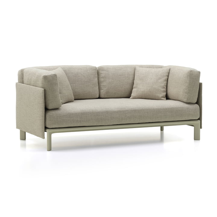 Vitra - Anagram flexibles Modul-Sofa, 190 x 95 cm, inkl. 2 Kissen 40 x 40 cm, kreide / sand melange (Savana 02)