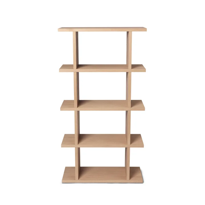 Ferm Living - Kona Bücherregal 1 x 4, 75 x 141 cm, Eiche natur