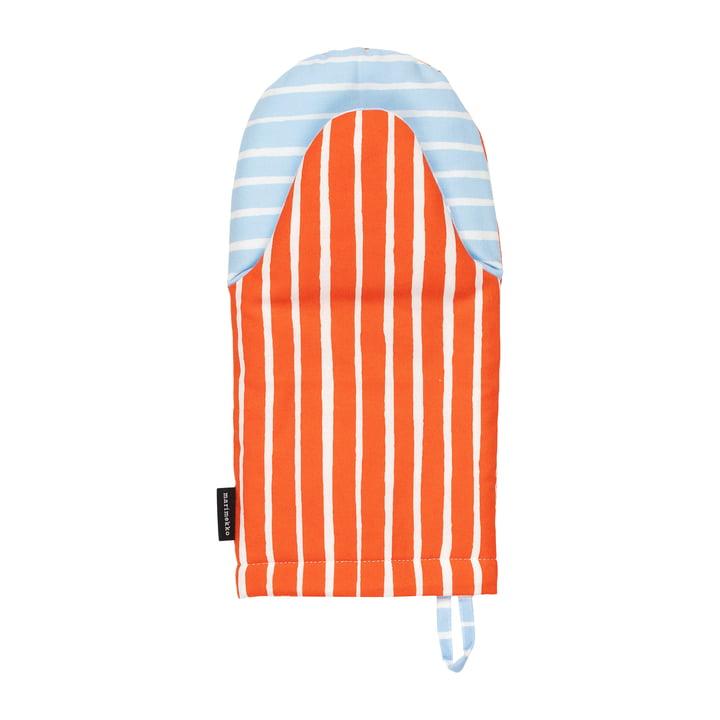 Marimekko - Ofenhandschuh, orange / blau 