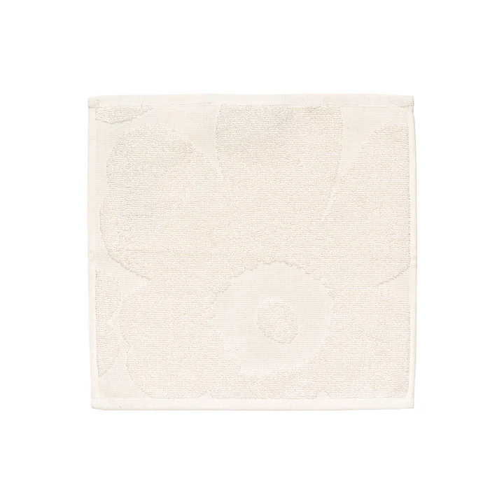 Marimekko - Unikko Mini Handtuch, 32 x 32 cm, elfenbein 