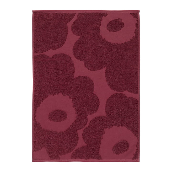 Marimekko - Unikko Handtuch, 50 x 70 cm, burgund 