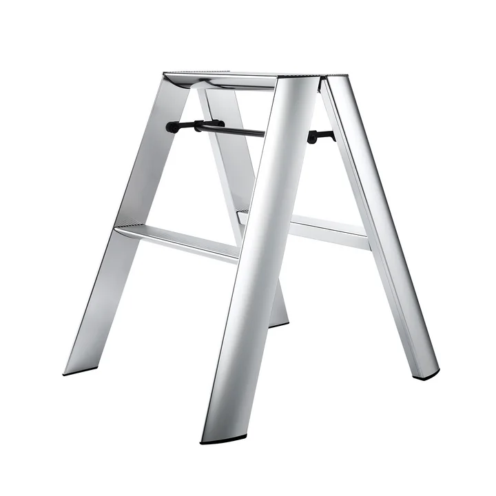 Metaphys - Premium Lucano 2 Step Hockerleiter, Silber