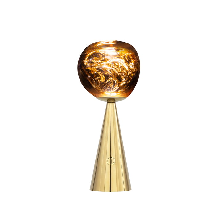 Tom Dixon - Melt LED Tischleuchte mit Akku, gold