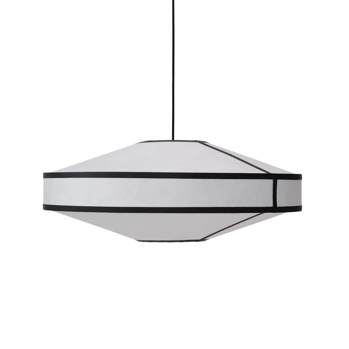 New Works - Kite Pendelleuchte, Ø 75 cm, weiß / schwarz