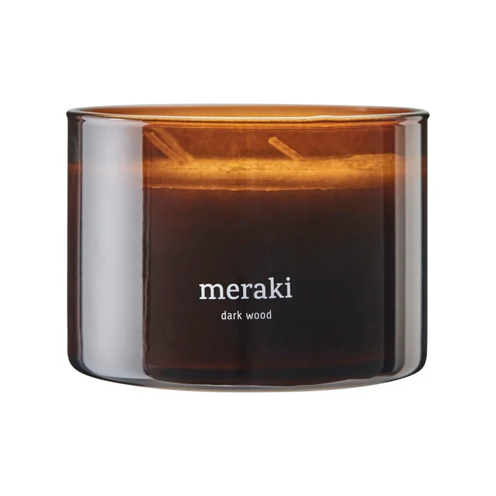Meraki - Duftkerze, Ø 10 cm, dark wood