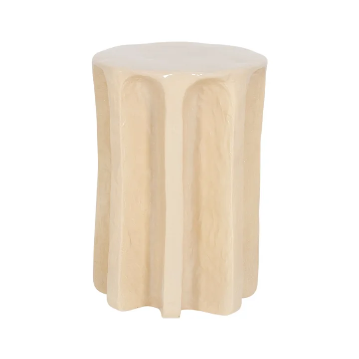 Chouchou Hocker / Beistelltisch, rund, Ø 39 x H 57 cm, sand von Pulpo