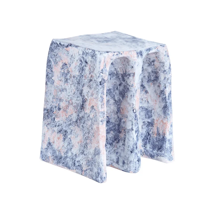 Chouchou Hocker / Beistelltisch, H 43 cm, marmorweiß von Pulpo