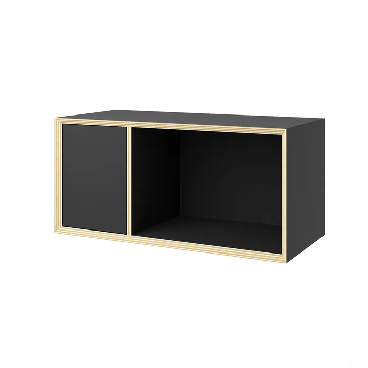 Müller Small Living - Vertiko Sixteen Regalelement, Tür links, schwarz matt