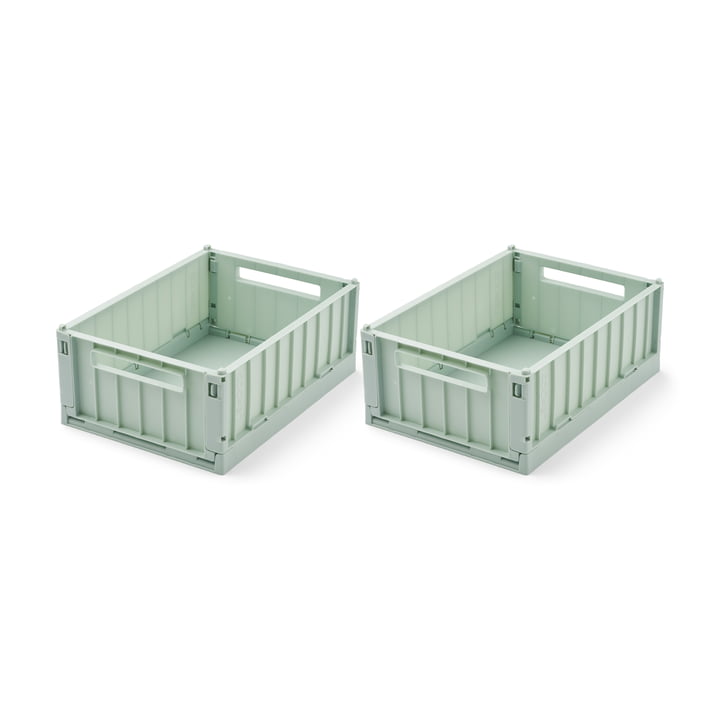 LIEWOOD - Weston Aufbewahrungsbox, 25 x 18 x 9,5 cm, light peppermint (2er-Set)
