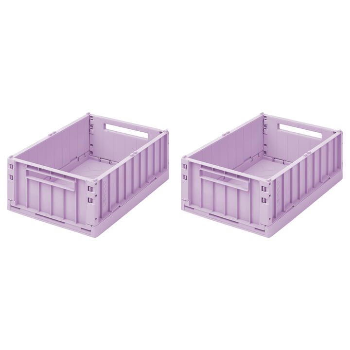 LIEWOOD - Weston Aufbewahrungsbox, 26 x 25 x 13,5 cm, light lavender (2er-Set)