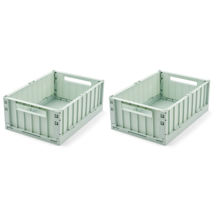LIEWOOD - Weston Aufbewahrungsbox, 26 x 25 x 13,5 cm, light peppermint (2er-Set)